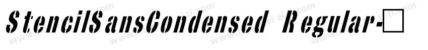 StencilSansCondensed Regular字体转换
